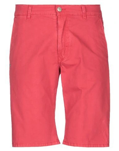 Shop Grey Daniele Alessandrini Man Shorts & Bermuda Shorts Red Size 31 Cotton, Elastane