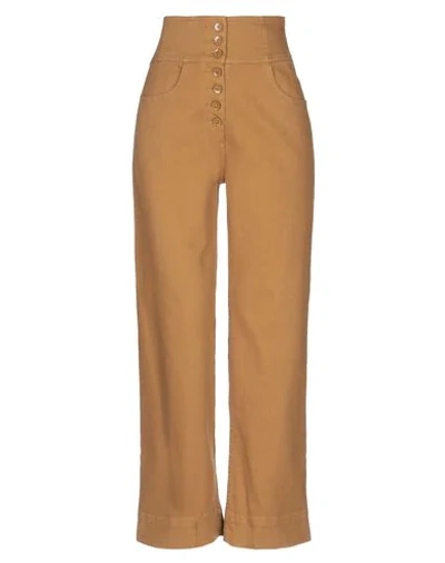 Shop Ulla Johnson Denim Pants In Camel