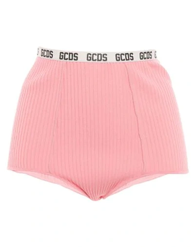 Shop Gcds Woman Shorts & Bermuda Shorts Pink Size S Viscose, Polyester