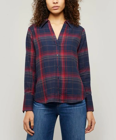 Shop Paige Davlyn Shirt In Dark Ink Blue