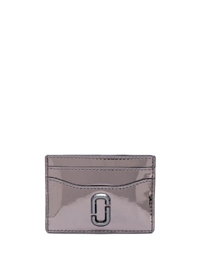 Shop Marc Jacobs The Snapshot Mirrored Card Case In Silver
