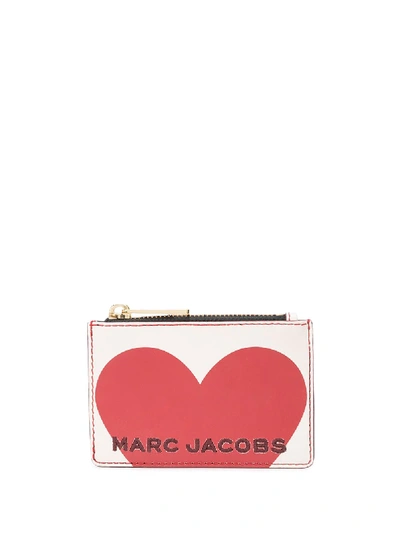 Shop Marc Jacobs Heart Logo Wallet In White
