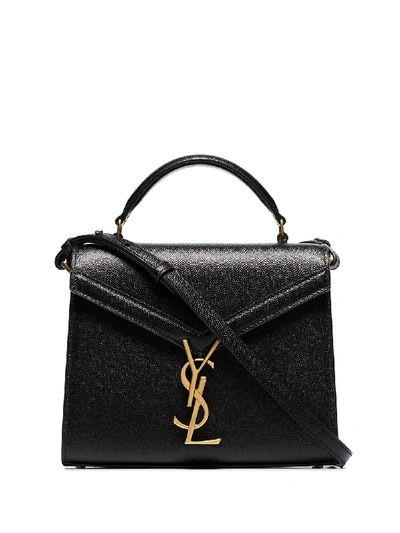 Shop Saint Laurent Mini Cassandra Crossbody Bag In Black