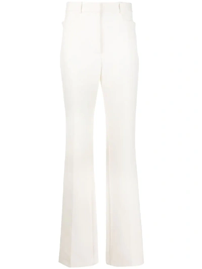 Shop Victoria Beckham Kick-flared Leg Trousers In White
