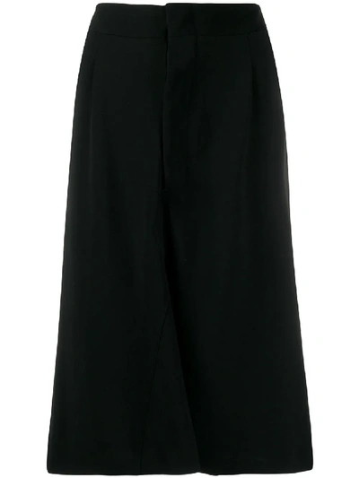 Shop Maison Margiela High-waisted Midi Skirt In Black