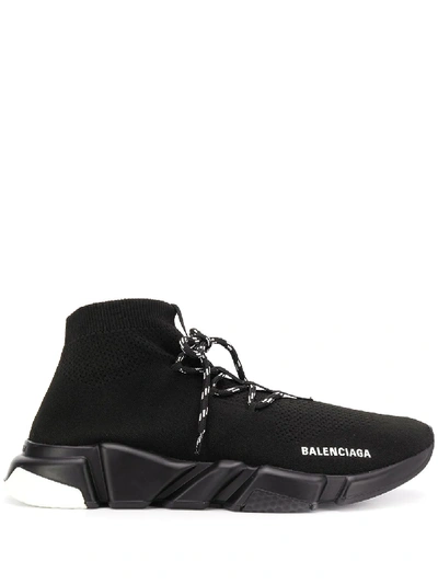 Shop Balenciaga Speed Lace-up Sock Sneakers In Black