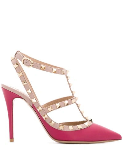 Shop Valentino Rockstud 110mm Pumps In Pink