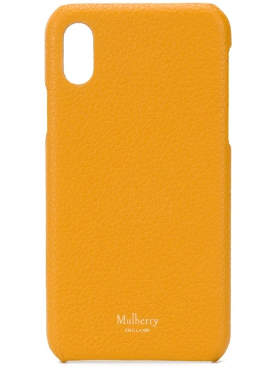 Shop Mulberry Grained-effect Iphone X Case In Yellow