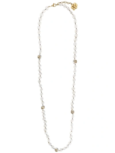 Shop Gucci Long Beaded Necklace In Gold