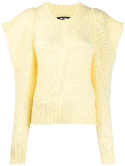 Shop Isabel Marant Ivelyne Puff Sleeve Jumper In Yellow