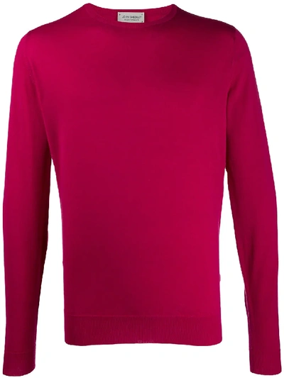 Shop John Smedley Lundy Knitted Jumper In Pink