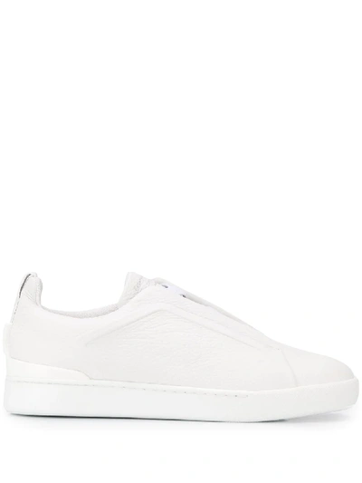 Shop Ermenegildo Zegna Klassische Sneakers In White