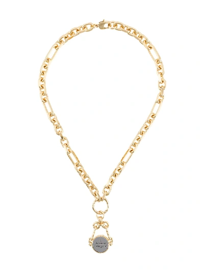 Shop Givenchy Twisted Charm Necklace In Gold