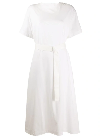 Shop Y-3 Belted T-shirt Dress In White