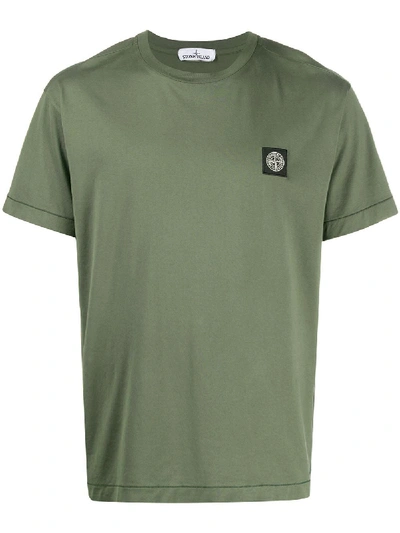 Contractie Gedrag Hesje Stone Island Logo-patch Cotton-jersey T-shirt In Green | ModeSens