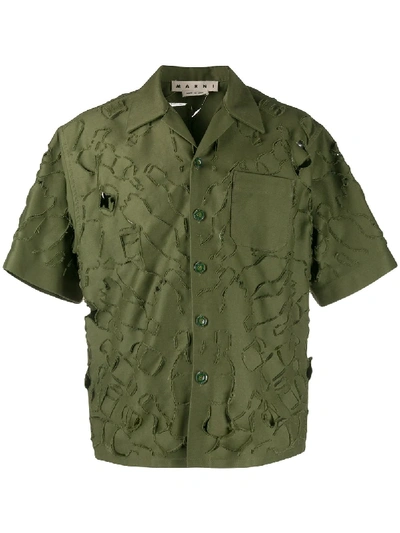 Shop Marni Boxy Fit Shirt In Green