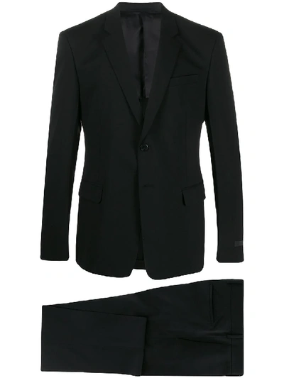 Shop Prada Single-breasted Two-piece Suit In 黑色