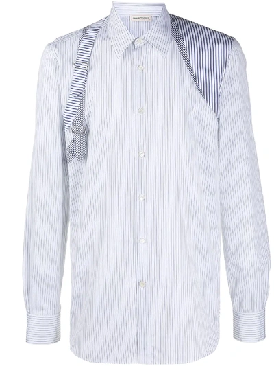 Shop Alexander Mcqueen Stripe Pattern Shirt In White