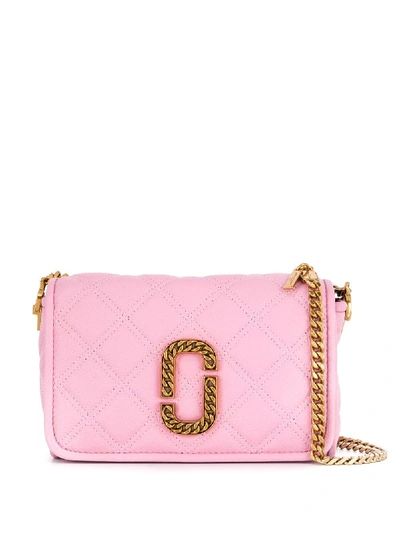 Shop Marc Jacobs The Status Flap Crossbody Bag In Pink