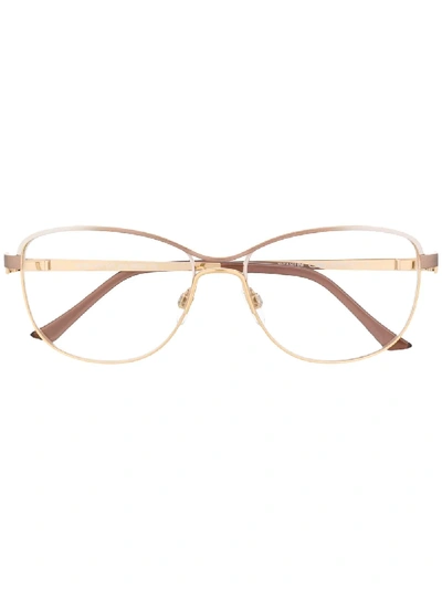Shop Cazal 1244 Rectangular-frame Glasses In Gold