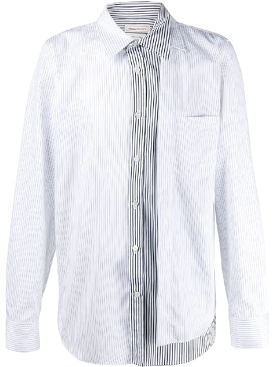 Shop Alexander Mcqueen Striped Layered Shirt In White
