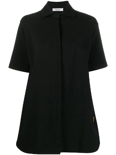 Shop Valentino V-gold Short-sleeve Shirt In Black