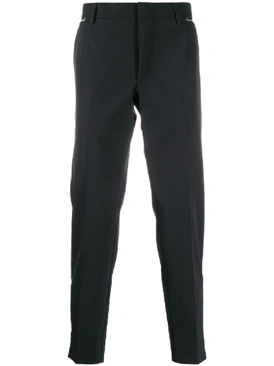 Shop Prada Zip Detail Tailored Trousers In Black