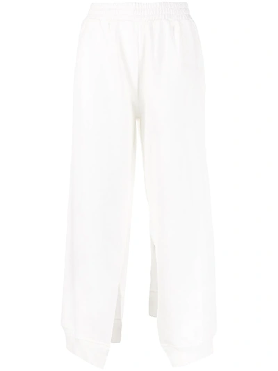 Shop Mm6 Maison Margiela Slit Detail Track Pants In White