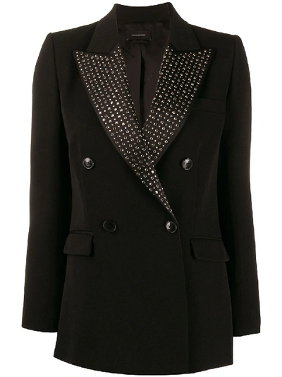 Shop Isabel Marant Embellished Double Breasted Blazer In Black