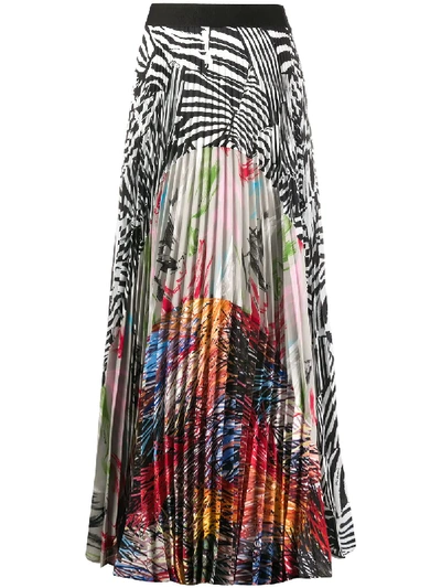 Shop Missoni High-waist Maxi Pleated Skirt In White