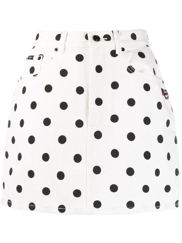 black & white polka dot skirt