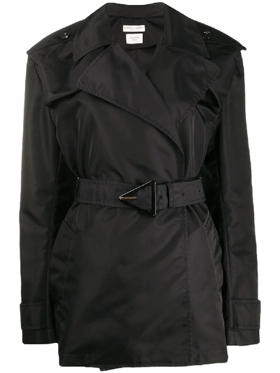 Shop Bottega Veneta Belted Jacket In Black