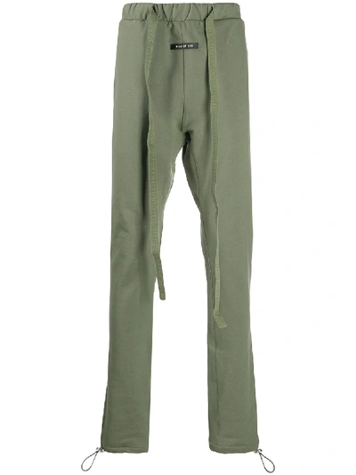 Shop Fear Of God Core Logo Patch Track Pants In Green
