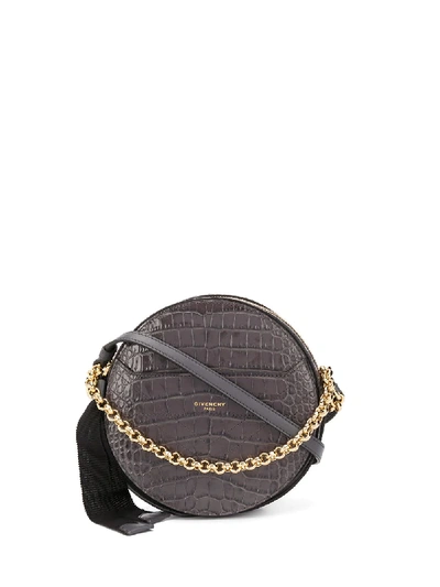 Shop Givenchy Eden Round Crossbody Bag In Grey