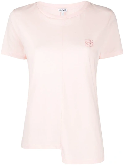 Shop Loewe Asymmetric Hem T-shirt In Pink