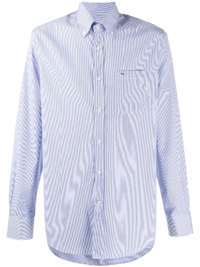 Shop Paul & Shark Long Sleeve Button Down Shirt In Blue