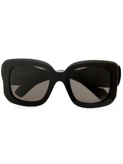 Shop Balenciaga Paris D-frame Sunglasses In Black
