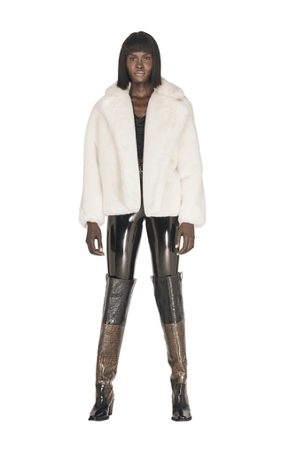 Shop Apparis Manon Faux-fur Coat In White