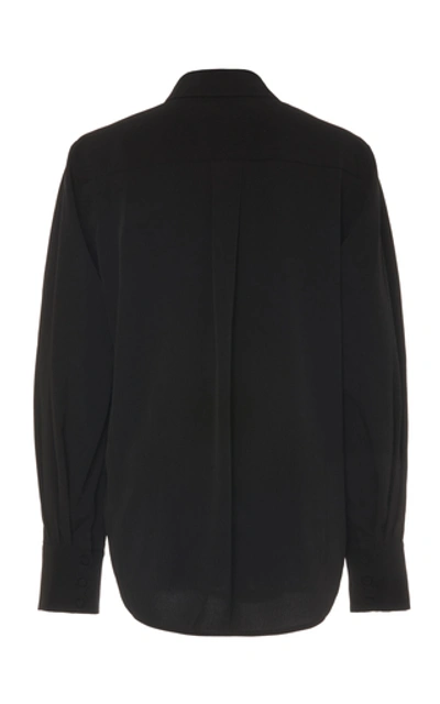 Shop Acler Aviel Collared Button-front Blouse In Black
