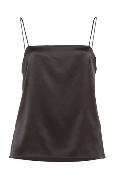 Shop Alexandre Vauthier Stretch Silk-satin Camisole In Black