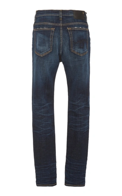 Shop R13 Kate Stretch High-rise Slim-leg Jeans In Dark Wash