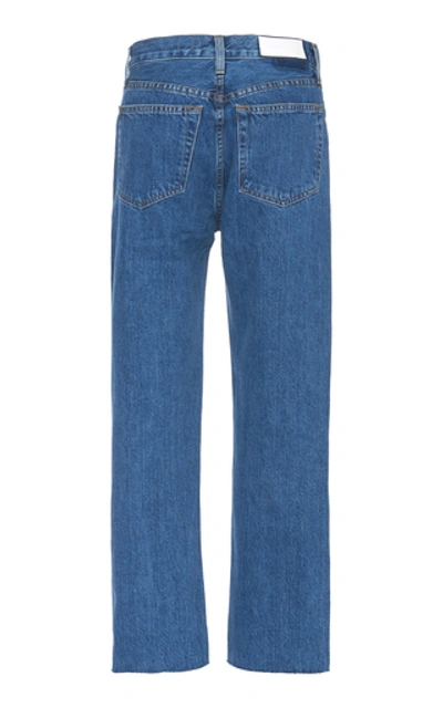 Shop Frame Le High High-rise Straight-leg Jeans In Medium Wash