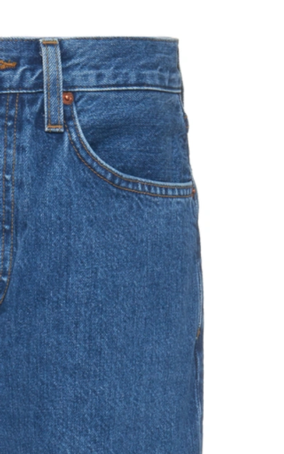 Shop Frame Le High High-rise Straight-leg Jeans In Medium Wash