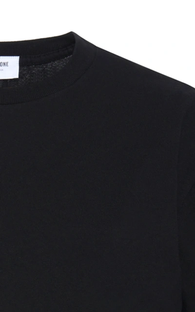 Shop Re/done 90s Oversized Cotton-jersey T-shirt In Black
