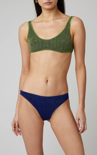 Shop Oseree Sporty Lurex Bikini Set In Multi