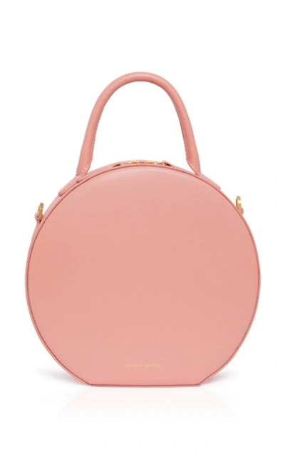 Shop Mansur Gavriel Mini Circle Leather Bag In Pink