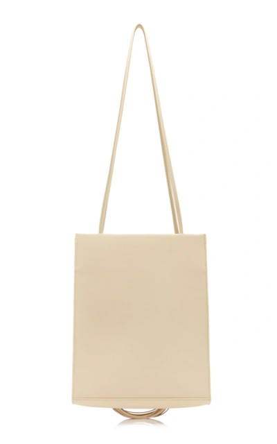Shop Jacquemus Le A4 Leather Tote    In White