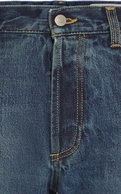 Shop Alexander Mcqueen Paneled Slim-leg Jeans In Medium Wash