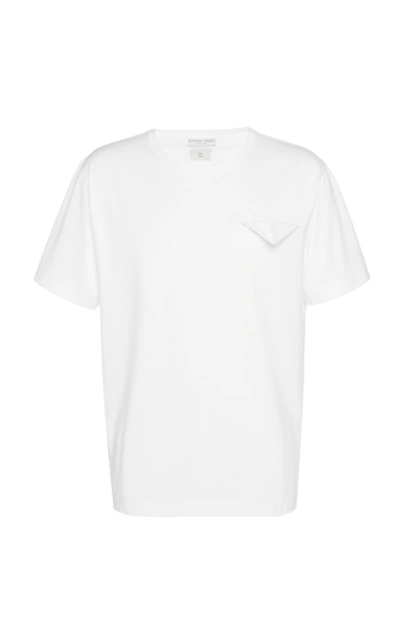 Shop Bottega Veneta Cotton-jersey Crewneck T-shirt In White