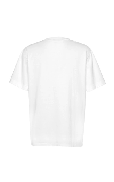 Shop Bottega Veneta Cotton-jersey Crewneck T-shirt In White